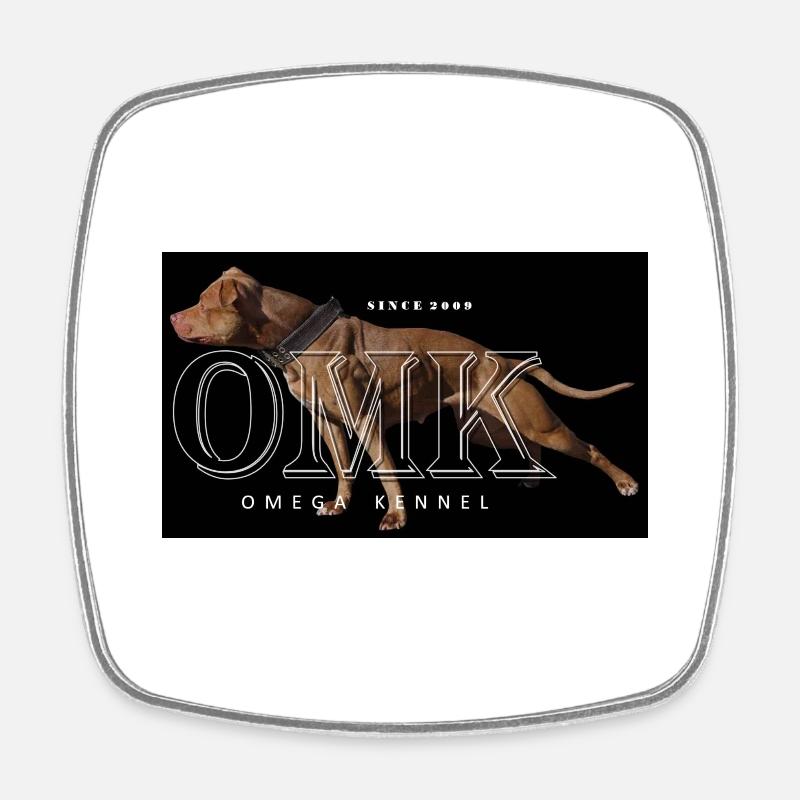 OMK Logo - Square fridge magnet - white