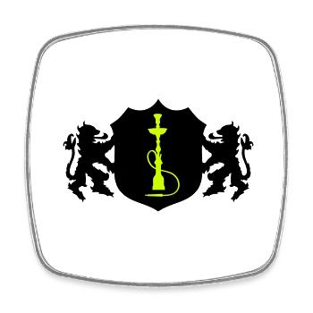 Hookah Symbol Coat of Arms - Square fridge magnet - white - Front