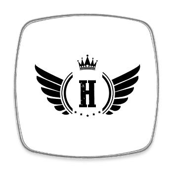 Coat of arms H - Square fridge magnet - white - Front