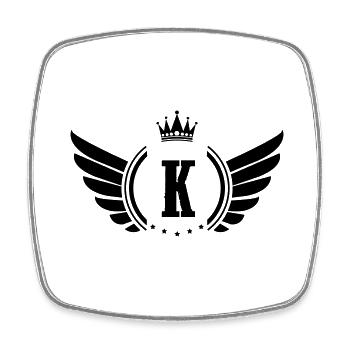 wappen k - Viereckiger Kühlschrankmagnet - Weiß - Vorne