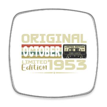 Anniversaire Octobre 1953 Original | Octobre 1953 - Magnet carré - blanc - Devant