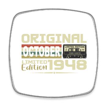Anniversaire Octobre 1948 Original | Octobre 1948 - Magnet carré - blanc - Devant