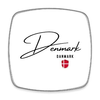 Flag of Denmark, Danish pride - Square fridge magnet - white - Front