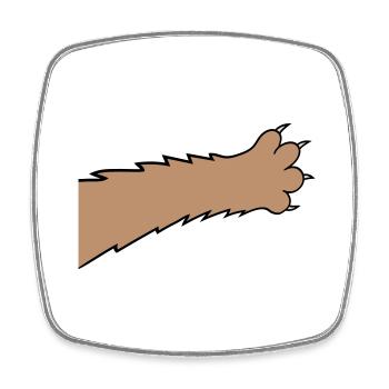Cats, claws, paws, paws, sharp claws, scratching - Square fridge magnet - white - Front