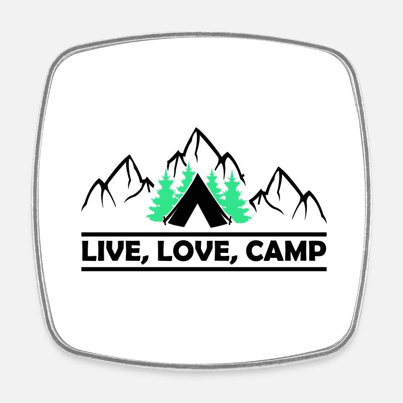 Camp d’amour en direct - Magnet carré - blanc