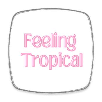Feeling Tropical - Viereckiger Kühlschrankmagnet - Weiß - Vorne