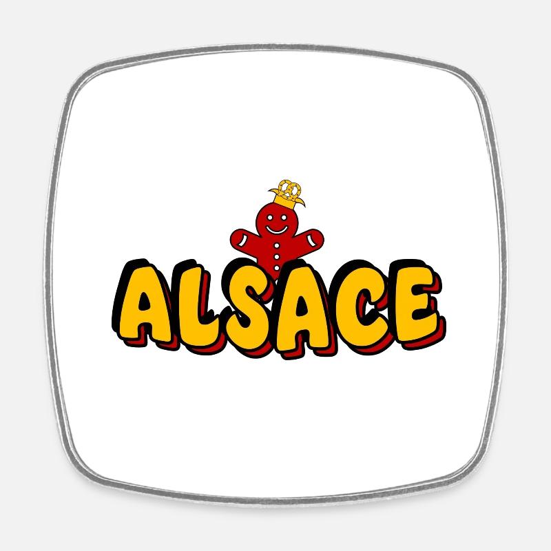 King Alsace - Magnet carré - blanc