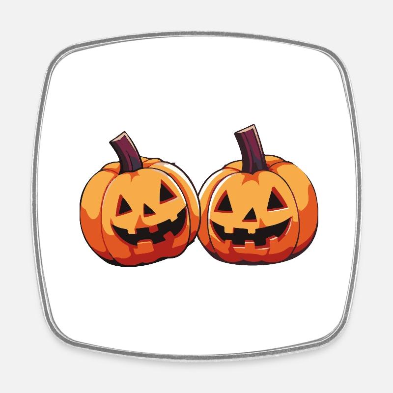 Pumpkins Comic - Square fridge magnet - white