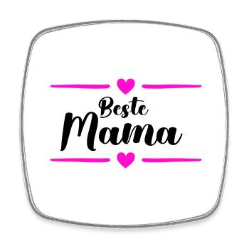 beste mama - Viereckiger Kühlschrankmagnet - Weiß - Vorne