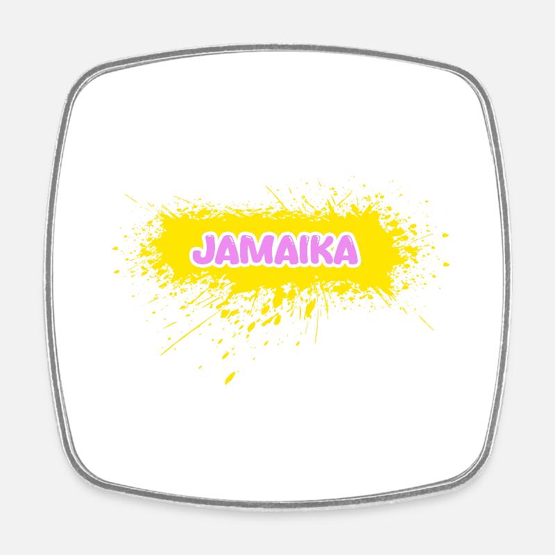 Jamaïque - Magnet carré - blanc