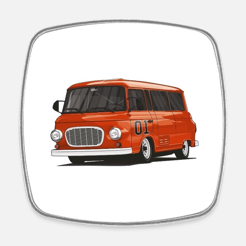 Barkas B1000 // Illustration - Viereckiger Kühlschrankmagnet - Weiß