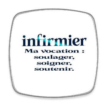 KRANKENSCHWESTER KRANKENSCHWESTER DOKTOR HUMOR DRÖLES A - Viereckiger Kühlschrankmagnet - Weiß - Vorne