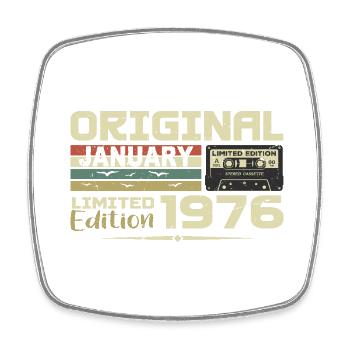 Janvier 1976 | Cadeau D’anniversaire Janvier 1976 - Magnet carré - blanc - Devant