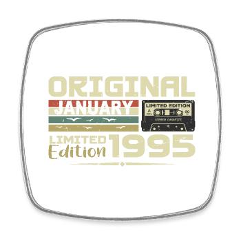 January 1995 | January 1995 Birthday Gift - Square fridge magnet - white - Front