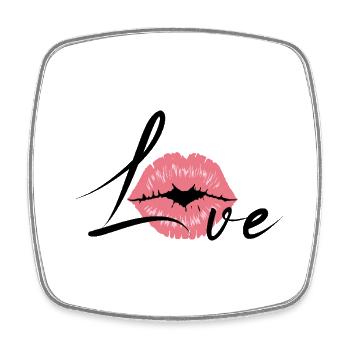 Love - Viereckiger Kühlschrankmagnet - Weiß - Vorne
