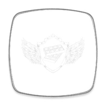 Écusson de l’icône du chocolat - Magnet carré - blanc - Devant