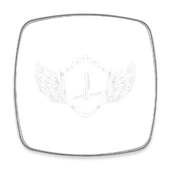 Make Up Kosmetik Icon Wappen - Viereckiger Kühlschrankmagnet - Weiß - Vorne