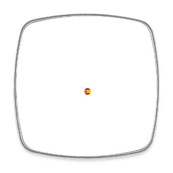 Spain - Albacete - Spain - España - Square fridge magnet - white - Front