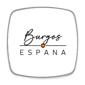 Spain - Burgos - Spain - España - Square fridge magnet - white - Front