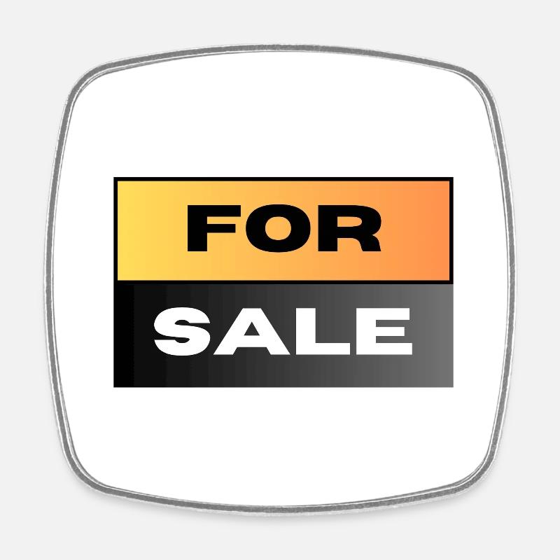 FOR SALE - Square fridge magnet - white