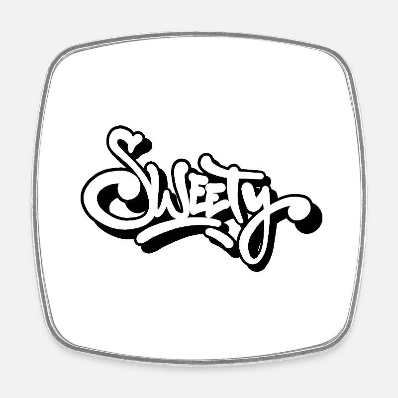 Sweety - Magnet carré - blanc