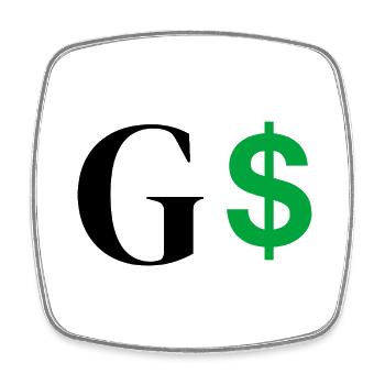 Buchstabe g Dollar - Viereckiger Kühlschrankmagnet - Weiß - Vorne