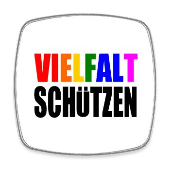 vielfalt schützen - Viereckiger Kühlschrankmagnet - Weiß - Vorne