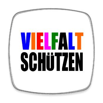 vielfalt schützen - Viereckiger Kühlschrankmagnet - Weiß - Vorne