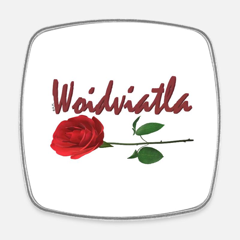 Waldviertel Rose - Square fridge magnet - white