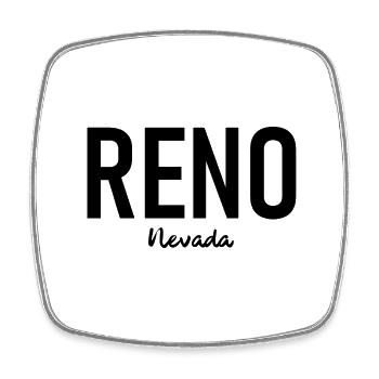 Reno - Nevada - États-Unis - États-Unis d’Amérique - Magnet carré - blanc - Devant