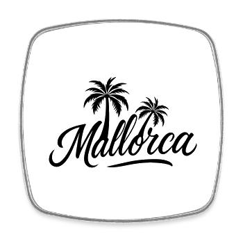 Mallorca Palm Trees - Square fridge magnet - white - Front