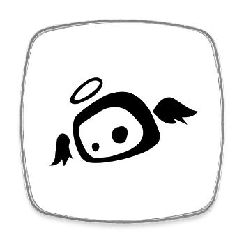 Angel Sow - Square fridge magnet - white - Front