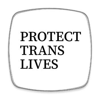 Protéger les vies trans - Magnet carré - blanc - Devant