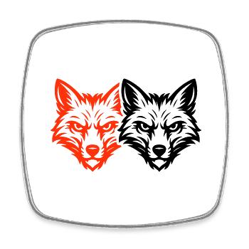 L’équipe Fox Head - Magnet carré - blanc - Devant