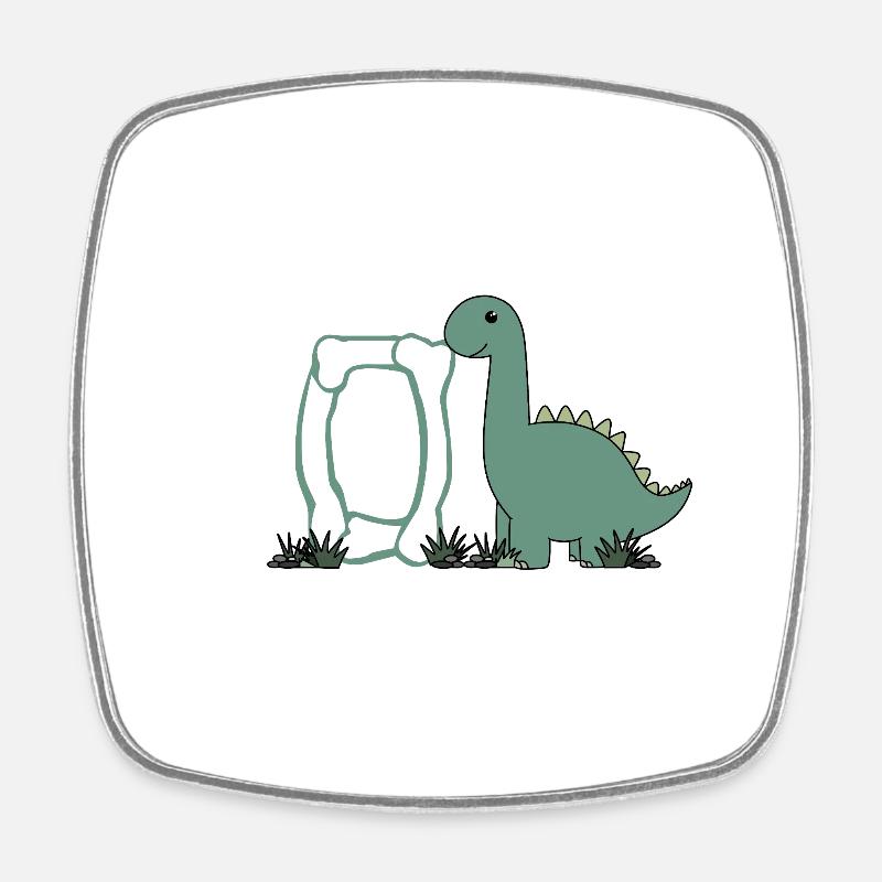 Letter O - Square fridge magnet - white
