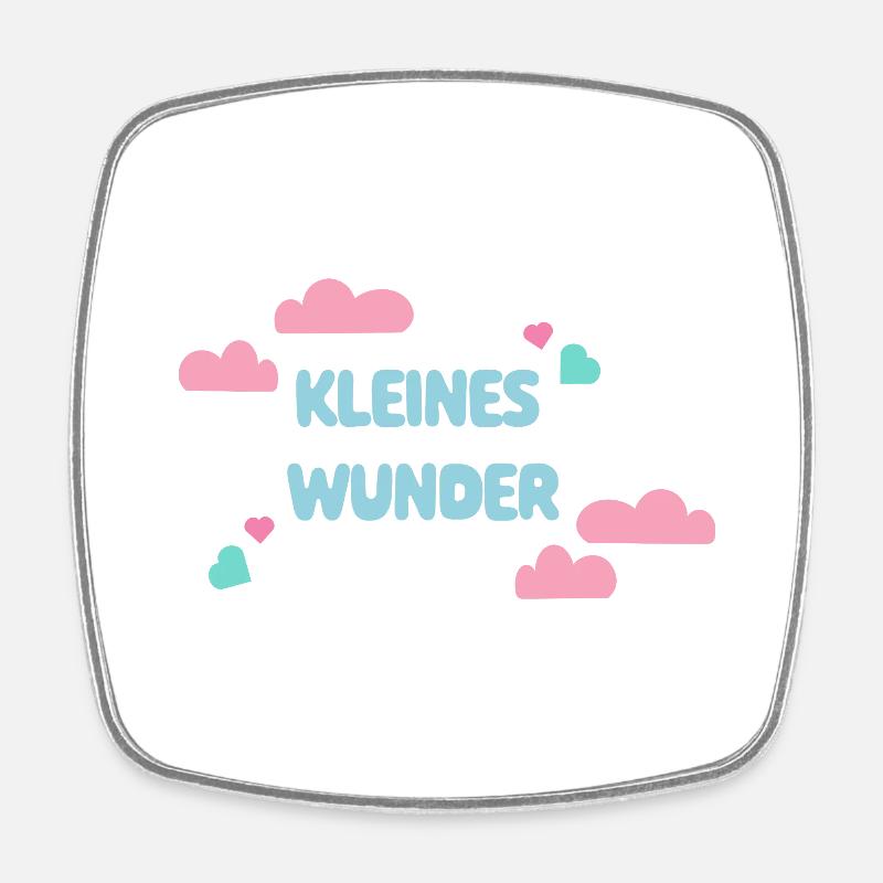 Little Miracle Baby Gift - Birth Gift - Square fridge magnet - white