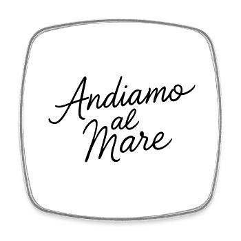 Andiamo al Mare - Viereckiger Kühlschrankmagnet - Weiß - Vorne