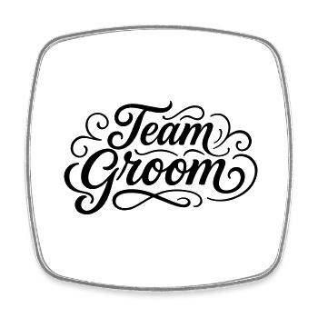 Équipe Groom - Magnet carré - blanc - Devant