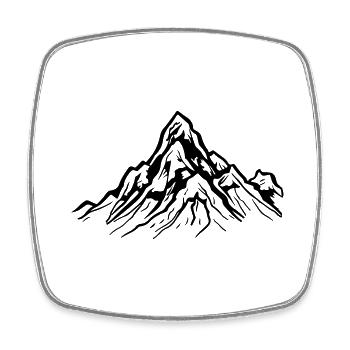 berge - Viereckiger Kühlschrankmagnet - Weiß - Vorne