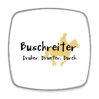 Buschreiter - Viereckiger Kühlschrankmagnet - Weiß - Vorne
