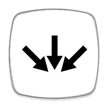 arrow - Square fridge magnet - white - Front