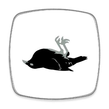 dead raven craven crow - Square fridge magnet - white - Front