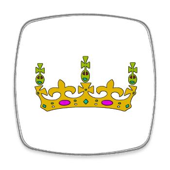 krone crown koenig king castle schloss tower burg1 - Viereckiger Kühlschrankmagnet - Weiß - Vorne