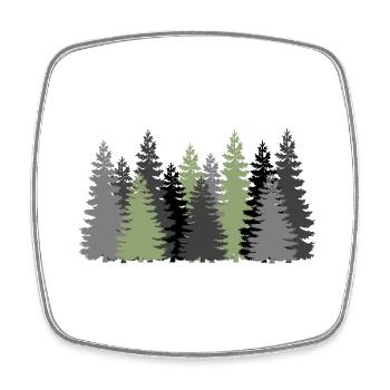 baum tree baumstamm wald forest woods168 - Viereckiger Kühlschrankmagnet - Weiß - Vorne