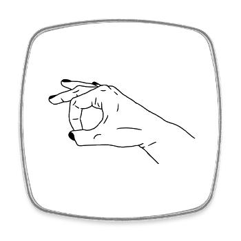 Have a look - Square fridge magnet - white - Front
