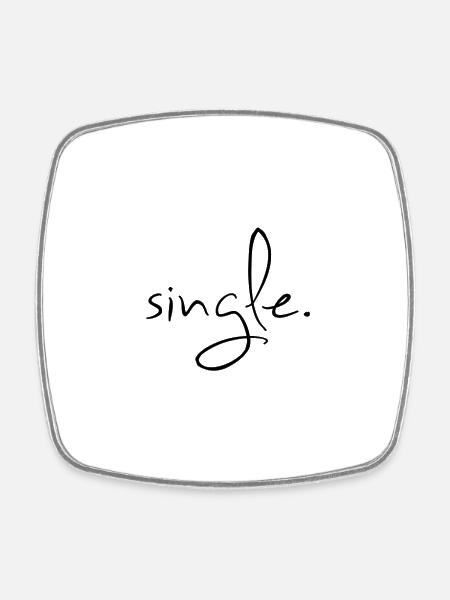 Single - Viereckiger Kühlschrankmagnet - Weiß