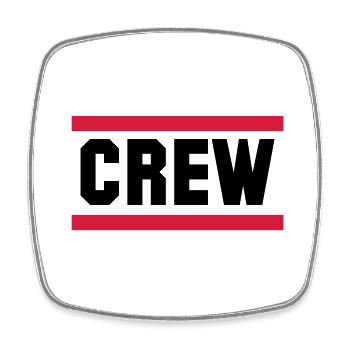 crew - Magnet carré - blanc - Devant