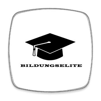 Abi Uni lustig Studenten - Viereckiger Kühlschrankmagnet - Weiß - Vorne