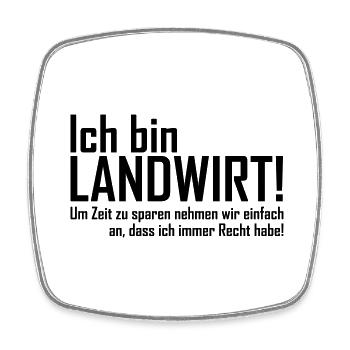 ich bin landwirt - Viereckiger Kühlschrankmagnet - Weiß - Vorne