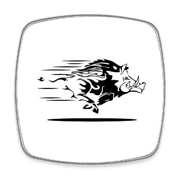 wild boar - Square fridge magnet - white - Front
